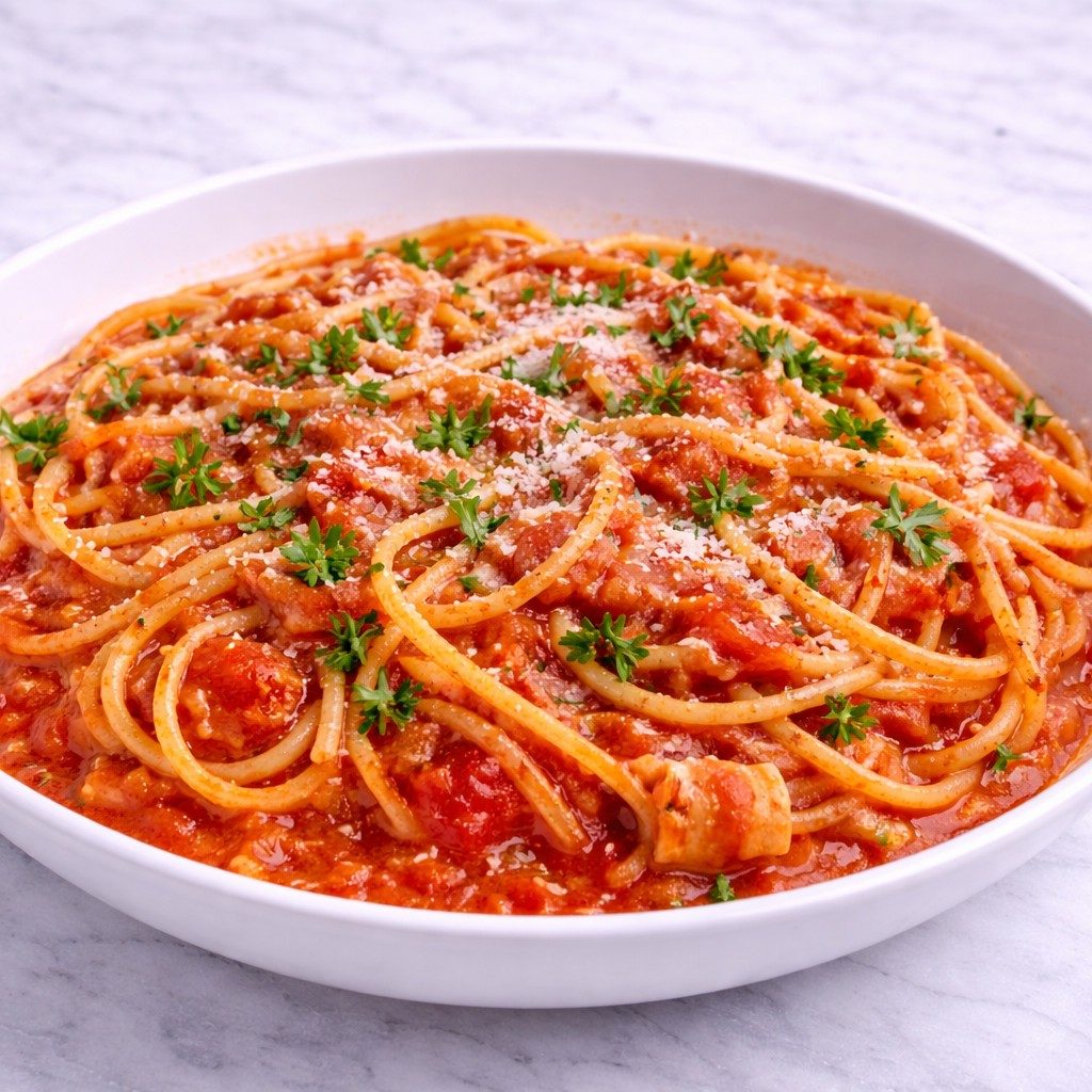 Spaghetti with Marinara Sauce.