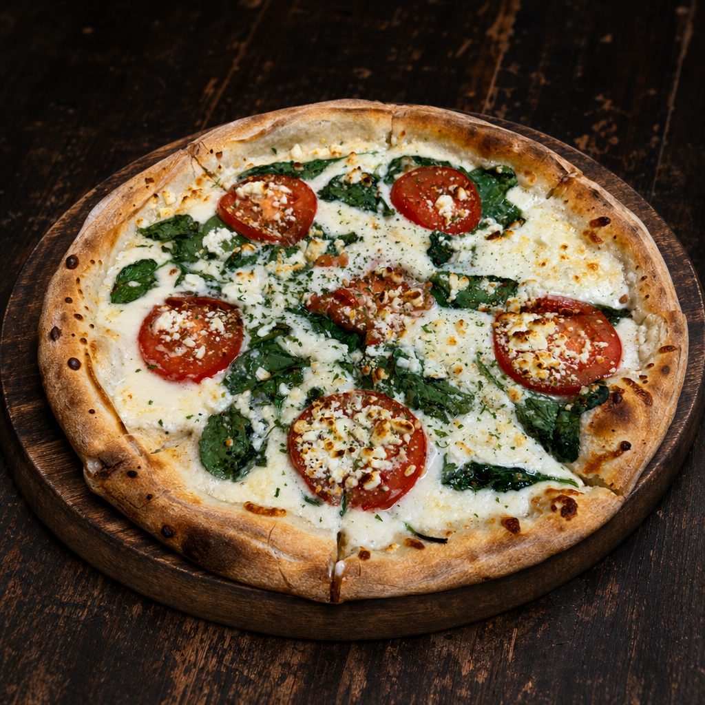 Spinach Pizza.