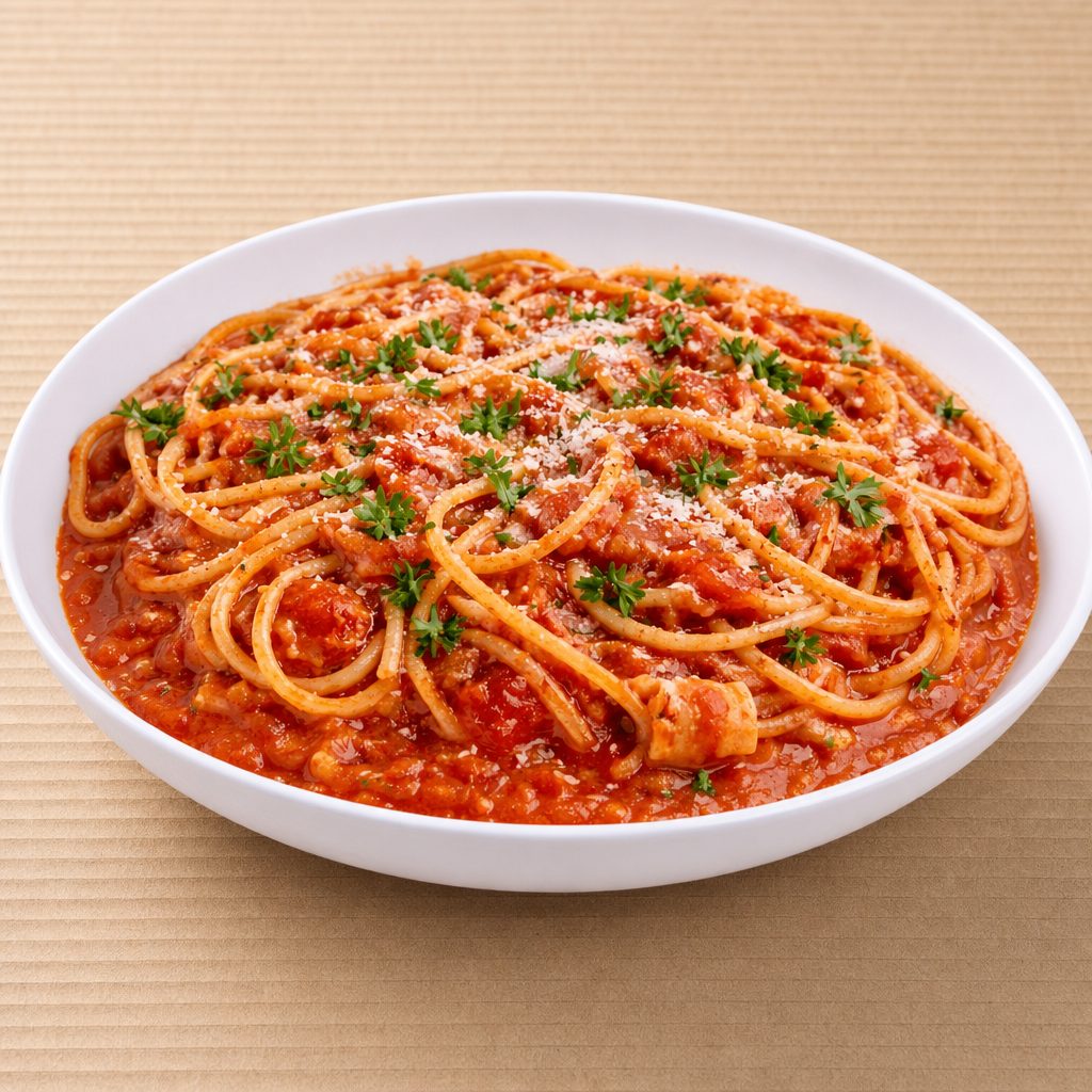 Spaghetti with Marinara Sauce.