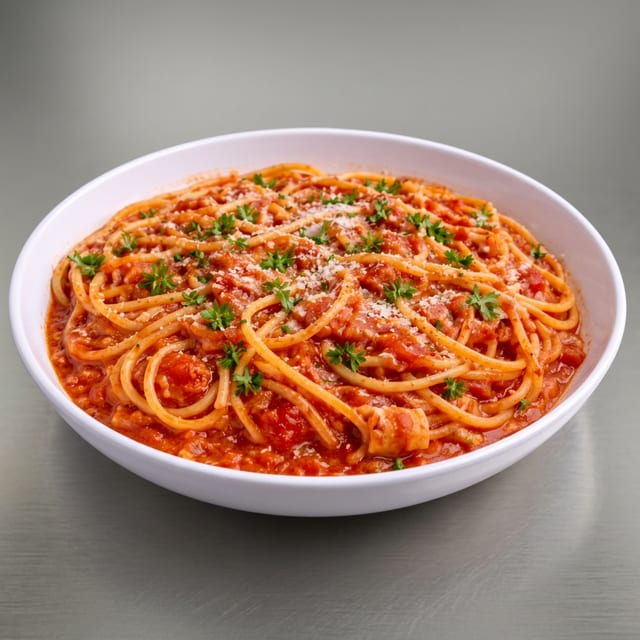 Spaghetti with Marinara Sauce.